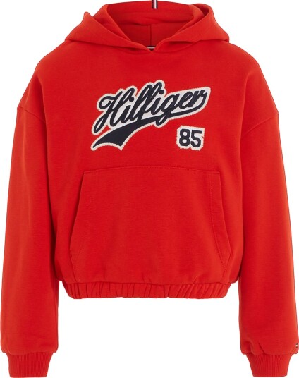 Tommy Hilfiger Hettegenser Hilfiger Script Fierce Red Tommy Hilfiger 8 år 128 Hettegenser Rød