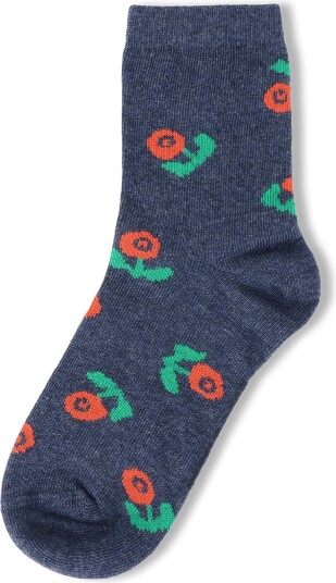 Bobo Choses Stamp Bloom All Over Short Socks   Purple   29/31