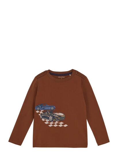 Minymo T-Shirt Ls Brown 98 Minymo T-Shirt Ls Brown 98