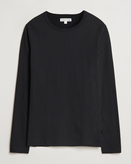 Merz b. Schwanen 1950s Classic Loopwheeled Longsleeve T Shirt Black