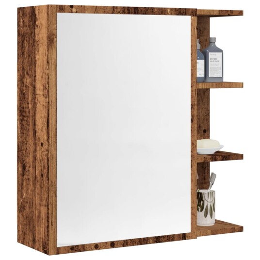 Speilskap til baderom gammelt tre 62,5x20,5x64cm konstruert tre Speilskap til baderom gammelt tre 62,5x20,5x64cm konstruert tre