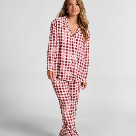 Hunkemöller Pyjamaset Twill White S Hunkemöller Pyjamaset Twill White S