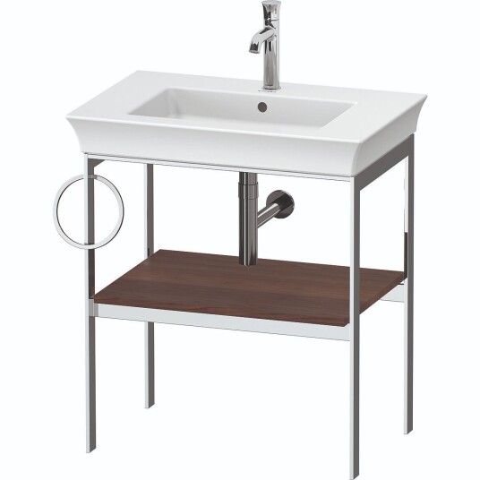 Duravit White Tulip Metallkonsoll 68,4x45x76 cm Amerikansk Valnøtt/Krom