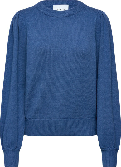Minus Msjudy Round Neck Pullover - Blue - XXL