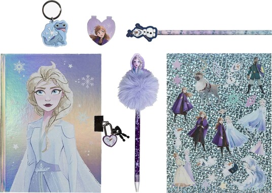Undercover Disney Frozen Dagbok Med Tilbehør Glitter