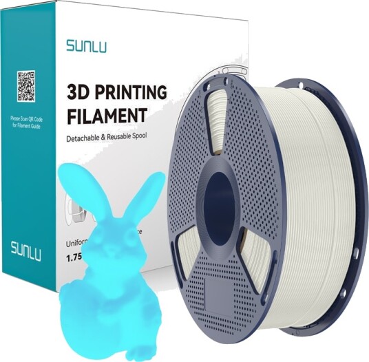 Sunlu Pla Glow In The Dark 1.75 Mm 1 Kg (Hvit Og Blå) Filament
