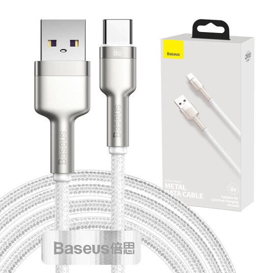 Baseus USB cable for USB-C Cafule 66W 2m (white)