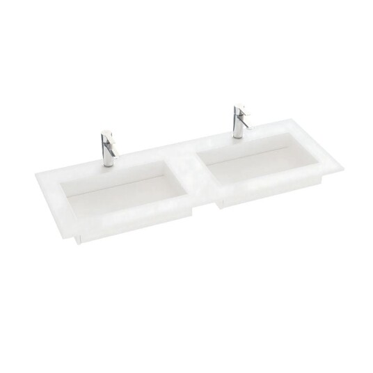 Dansani Inzo Angular D45,50cm Silestone Blanco Zeus 120-139cm Dobbel
