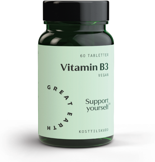 Great Earth Vitamin B3 tabletter 60 stk. Great Earth Vitamin B3 tabletter 60 stk.
