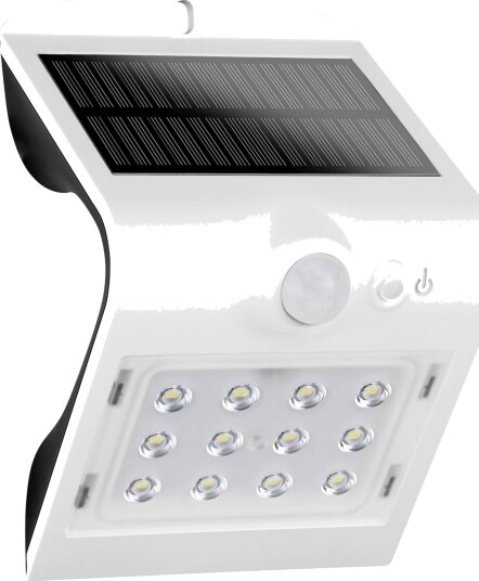 REV Butterfly LED solcelle vegglampe med sensor 1,5W Hvit