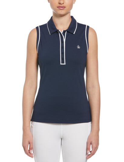 Original Penguin Golf Sleeveless Veronica Polo - Navy - L