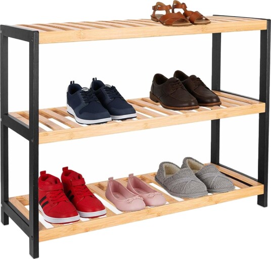Bambus skohylle – plassbesparende rommer 9 par