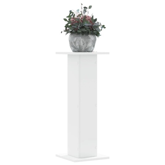 Plantestativer 2 stk hvit 30x30x80 cm konstruert tre Plantestativer 2 stk hvit 30x30x80 cm konstruert tre