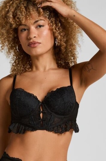 Hunkemöller Posie longline polstret spile BH Svart