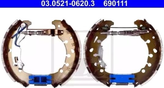 Bremsesett trommebremse ATE 03.0521 0620.3