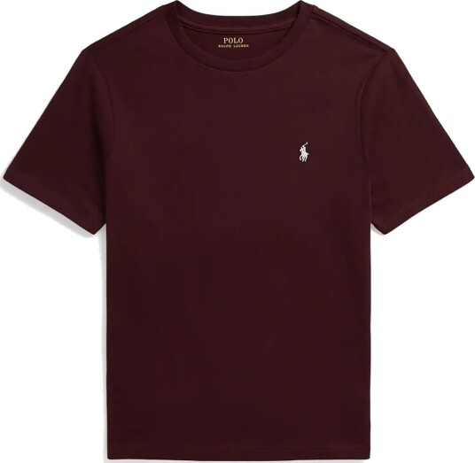 Ralph Lauren Kids Cotton Jersey Crewneck Tee Burgundy 132 137 Ralph Lauren Kids Cotton Jersey Crewneck Tee Burgundy 132 137