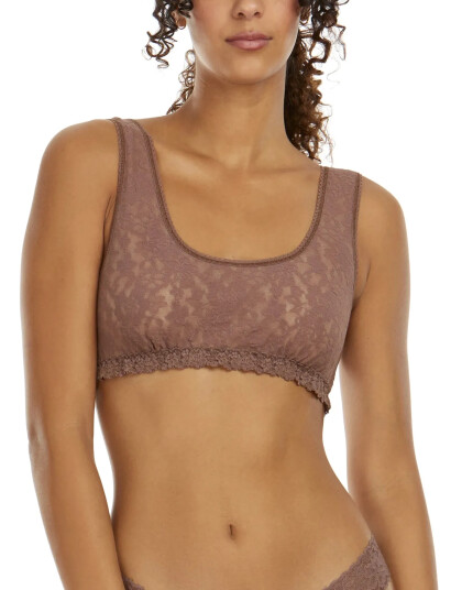 Hanky Panky Daily Lace Lined Scoop Neck Bralette Pink S Hanky Panky Daily Lace Lined Scoop Neck Bralette Pink S