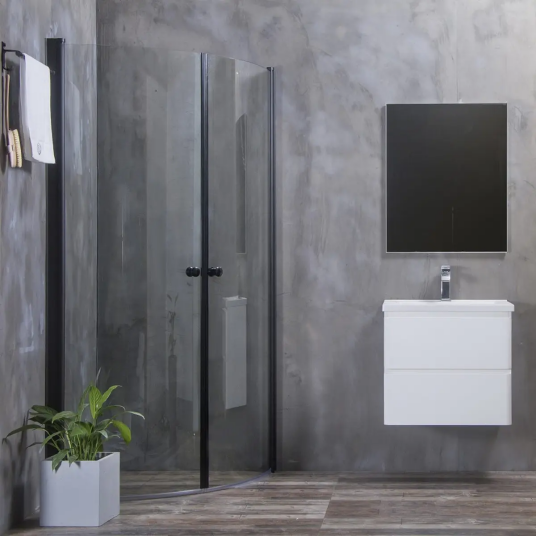 Bathlife Allsidig Dusjhjørne 100x100 cm Sort Matt/Klart Glass Bathlife Allsidig Dusjhjørne 100x100 cm Sort Matt/Klart Glass