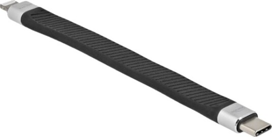 Delock Lightning-Kabel Usb-C Hann Til Lightning Hann 13 Cm Svart Flat