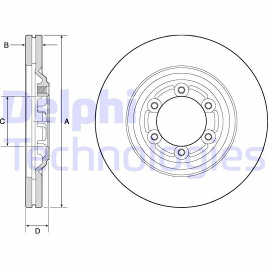 Bremseskive DELPHI BG4697C Bremseskive DELPHI BG4697C