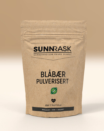 SunnRask Økologisk Blåbærpulver 100g