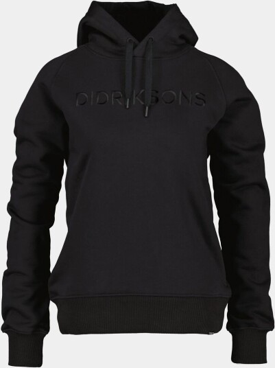 Didriksons Ven Women's Hoodie Embroidery Black Didriksons Ven Women's Hoodie Embroidery Black