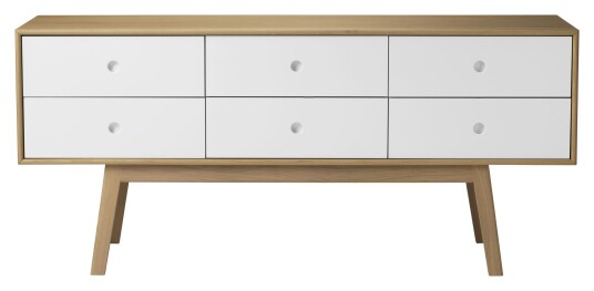 FDB Møbler A86 Butler Skjenk - Natur/hvit Unoliving