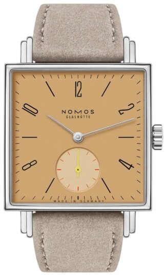 Nomos Glashütte Dameklokke N 437 Tetra Gul/Lær 29.5x29.5 mm