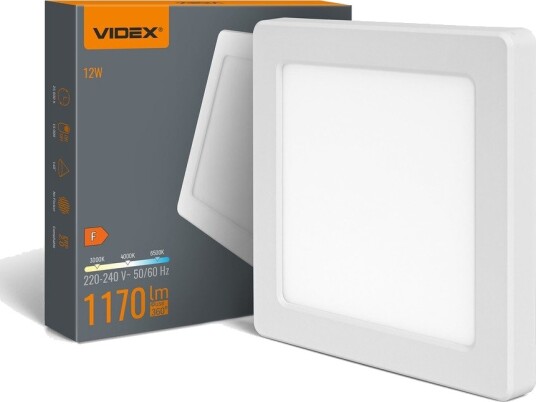 12W LED innfellingspanel / taklampe   1170lm 3CCT 16,7x16,7cm hvit kant for innfelling eller utenpåliggende   Kulør : Nøytral