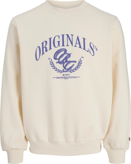 Jack & Jones Jorfrederiksberg Front Sweat Crew Neck WHISPER WHITE XL