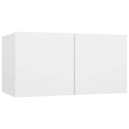vidaXL TV-benksett 4 deler hvit sponplate vidaXL TV-benksett 4 deler hvit sponplate