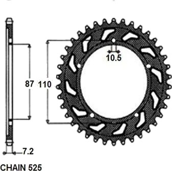 SUNSTAR 1-4386-48 Kjedehjul SUNSTAR 1-4386-48 Kjedehjul