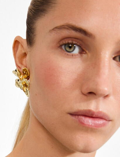 Pilgrim Halen Earrings Gold Plated Gold ONE SIZE Pilgrim Halen Earrings Gold Plated Gold ONE SIZE