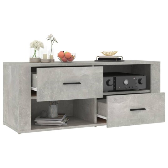 vidaXL TV-benk betonggrå 100x35x40 cm konstruert tre vidaXL TV-benk betonggrå 100x35x40 cm konstruert tre