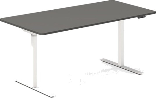 Hæve Sænkebord Dna Antracit 1600X800 Mm 2 Ben/Hvid