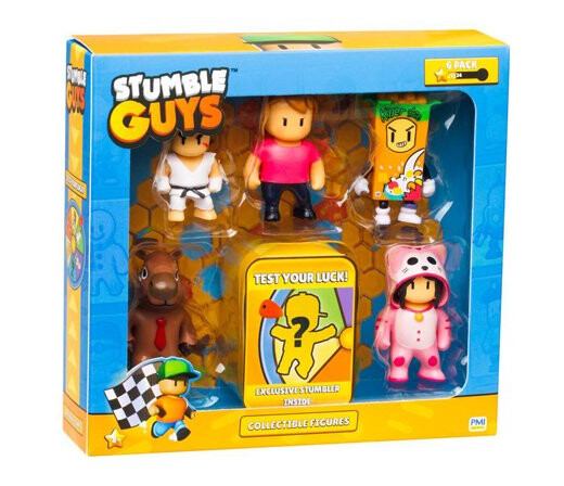 Stumble Guys Figursett 6-Pakning 5,5cm Sensei Firefist