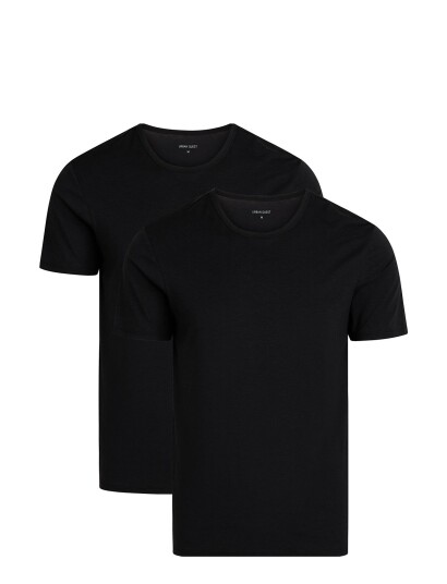 URBAN QUEST 2 Pack Men Bamboo S/S Undershirt Black XXL URBAN QUEST 2 Pack Men Bamboo S/S Undershirt Black XXL