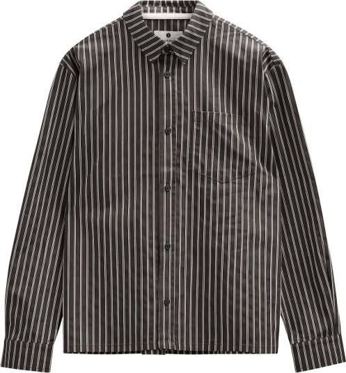 Anerkjendt Akotto Stripe Ls Shirt Brown L