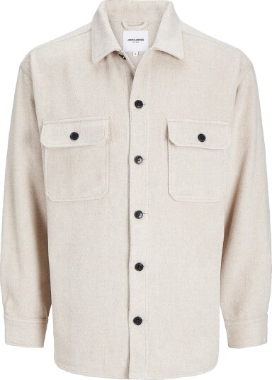 Jack & Jones - Overtreksskjorte jjeBradley Ollie Overshirt - Beige
