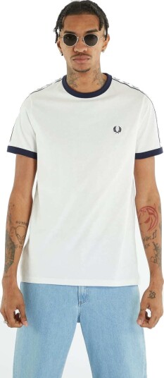 Fred Perry Taped Ringer T Shirt White XL Fred Perry Taped Ringer T Shirt White XL