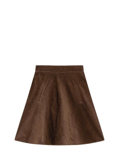 Mads Nørgaard Pretty Cord Stelly Skirt - Brown - 44