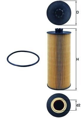 Oljefilter MAHLE ORIGINAL OX 155D Oljefilter MAHLE ORIGINAL OX 155D