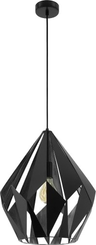 Eglo Carlton 1 Pendellampe Ø385 Sort/Sølv
