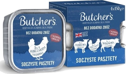 Butcher'S Original Lever Nyrepaté Våtfôr 4 X 150 G
