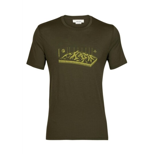 Icebreaker  M Tech Lite II SS Tee Alps 3D Herre, 069 Loden, L