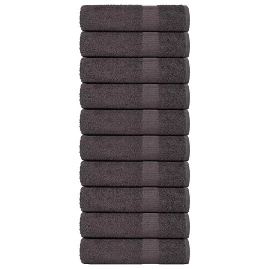  Håndklær FROGN 10 stk antrasitt 50x100 cm 360 gsm