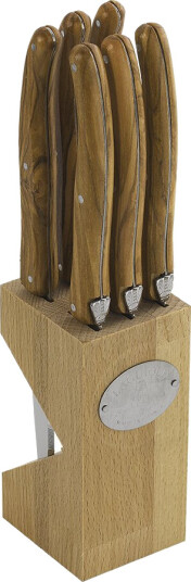 Jean Dubost Laguiole Kniv 6 stk oliventre