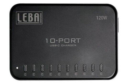 LEBA Innovation LEBA NoteCharge power adapter - 12 watts per port - 24 pin USB-C - 120 Watt LEBA Innovation LEBA NoteCharge power adapter - 12 watts per port - 24 pin USB-C - 120 Watt