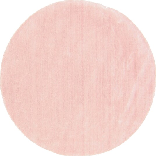 Rundt teppe Recycled PET with viscose look rosa Størrelse: Ø 80 cm