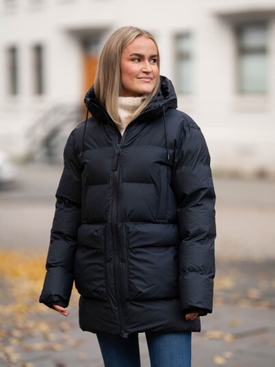 Rains Alta Long Puffer Cargo Jacket Blå XL Rains Alta Long Puffer Cargo Jacket Blå XL